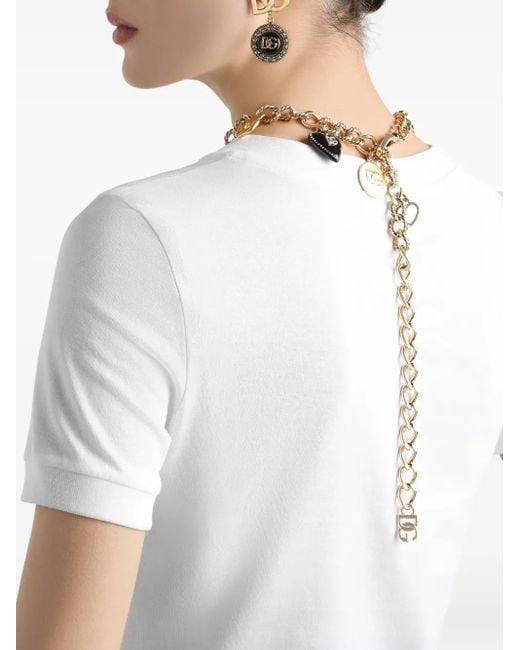 Dolce & Gabbana White Cross T-Shirt