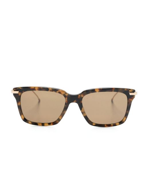 Thom Browne Natural Tortoiseshell Square-frame Sunglasses