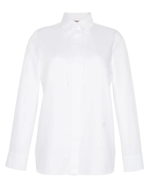 Adam Lippes White Hemd Mit Schleife