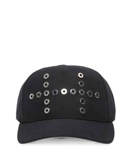 HELIOT EMIL Black Kynee Eyelet-Embellished Cap