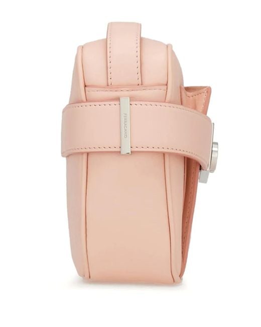 Ferragamo Pink Smooth Leather Camera Bag