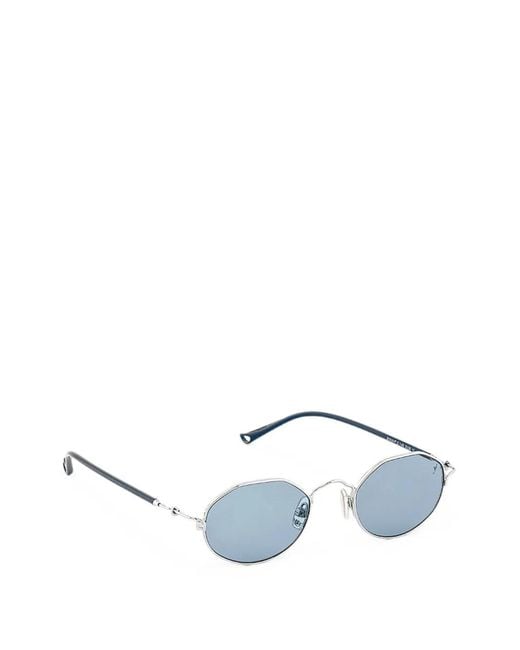 Eyepetizer Blue Bokaap Geometric-Frame Sunglasses