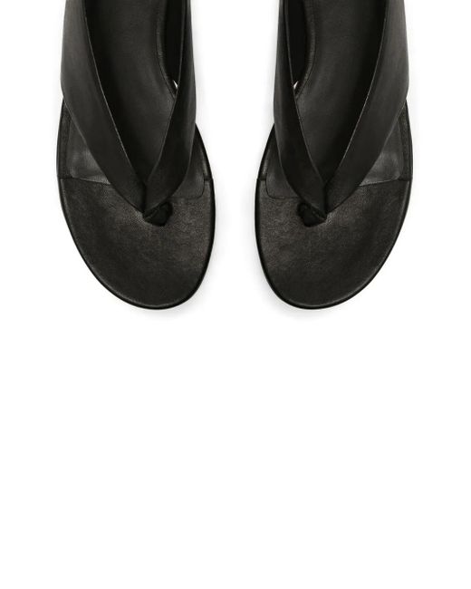Courreges レザー サンダル Black