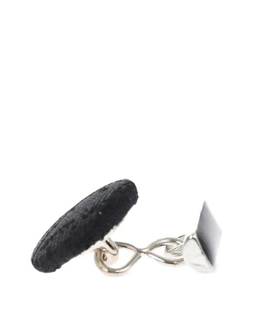 Corneliani Black Round-Shape Cufflinks for men