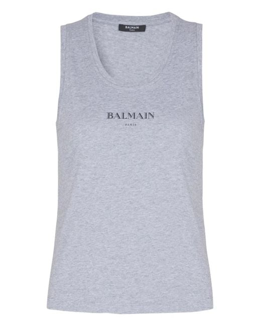 Balmain ロゴ トップ Blue