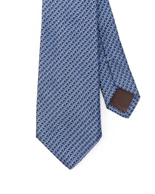 Canali Blue Patterned Tie for men