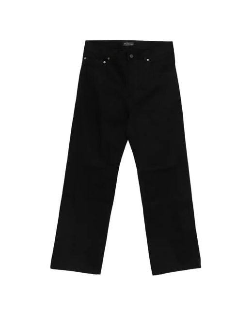 Balenciaga Black Curved-Knee Trousers for men