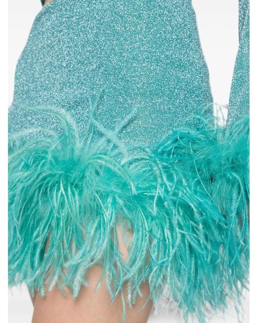 Oseree Blue Lumiere Plumage Mini Skirt