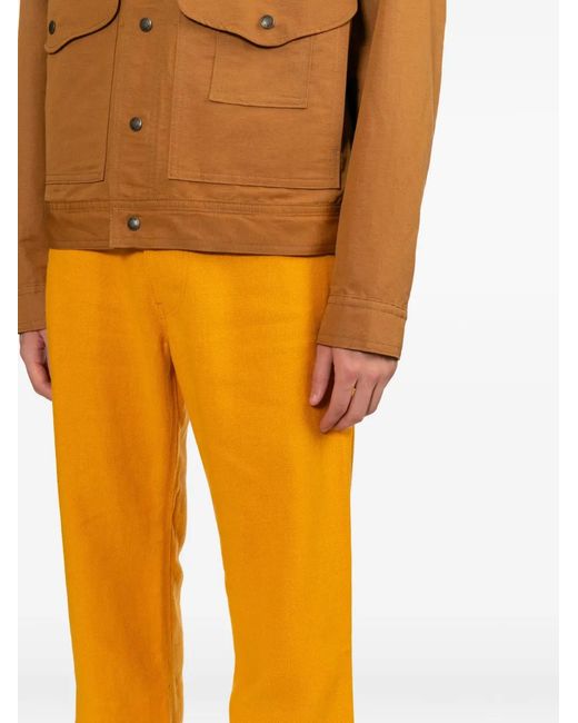 Junya Watanabe Orange Linen Trousers for men