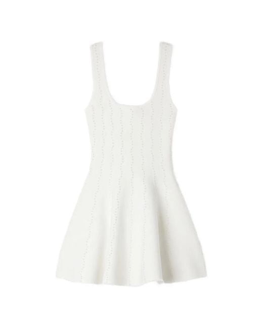 Sandro White Beaded Mini Dress