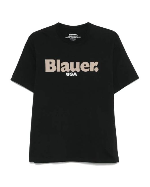 Blauer Black Cotton T-Shirt for men