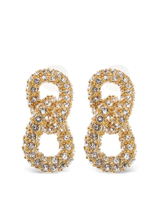 Isabel Marant Metallic Crystal-Embellished Chain-Link Earrings