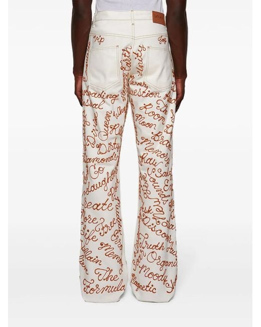Earthling VIP White Student Flared Jeans for men