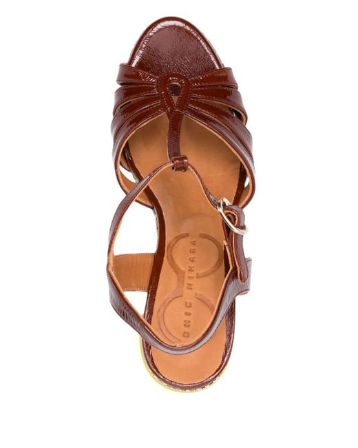 Chie Mihara Brown 120Mm Junni Sandals