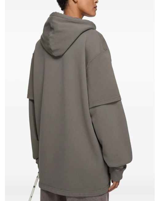 Acne Gray Double Layer Hoodie
