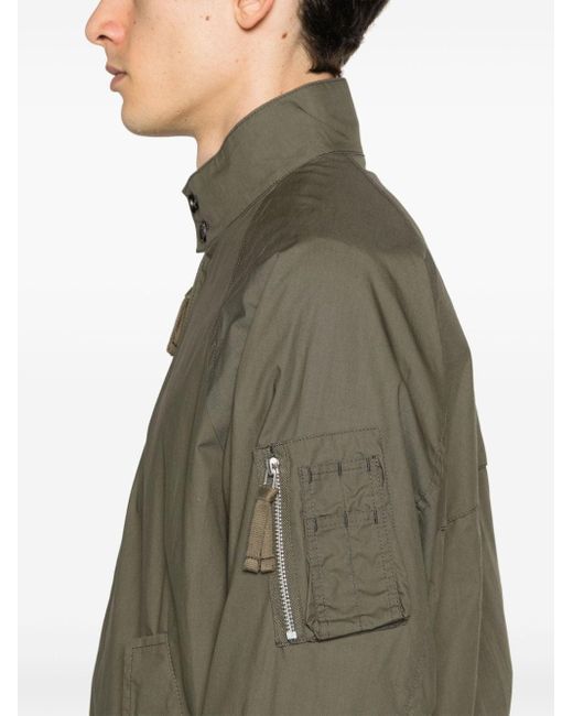 Comme des Garçons Green Zip-up Cotton Bomber Jacket for men