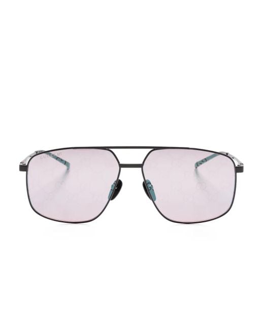 Gucci Black Pilot-Frame Sunglasses for men