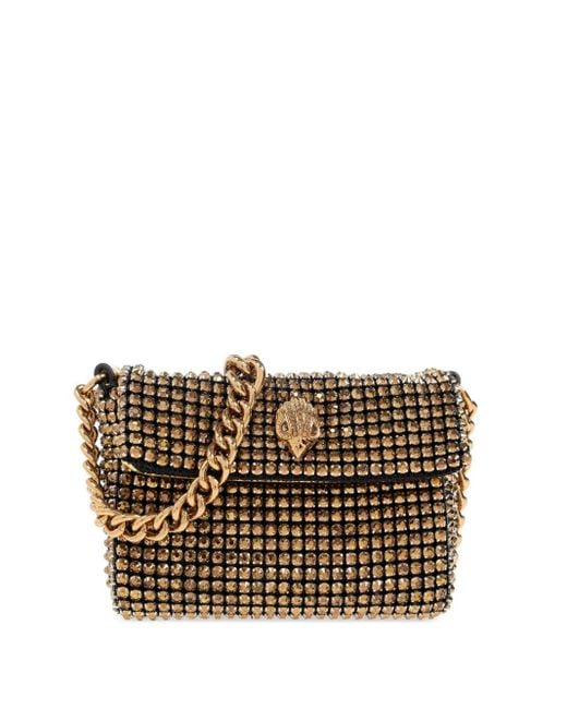 Kurt Geiger Metallic Mini Party Crystal-Embellished Cross Body Bag