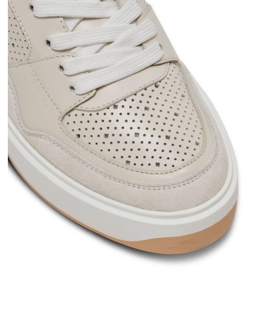 Balmain White Sneakers B-Court Flip aus leder