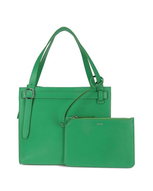 Coperni Green Medium Belt Leather Cabas Bag