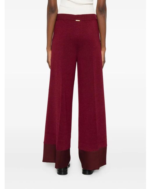 Twinset Red Block-Panel Trousers