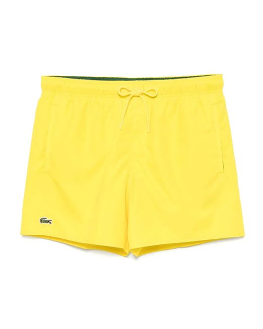メンズ Lacoste クイックドライ トランクス水着 Yellow