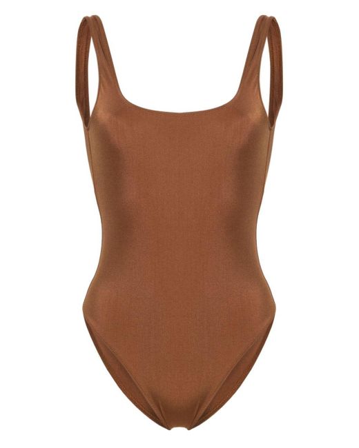 Lido Brown Due Stretch-design Swimsuit
