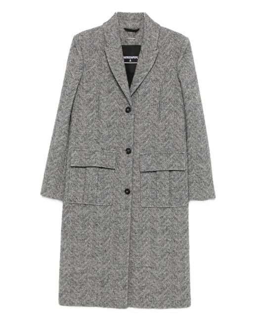 Patrizia Pepe ヘリンボーン コート Gray