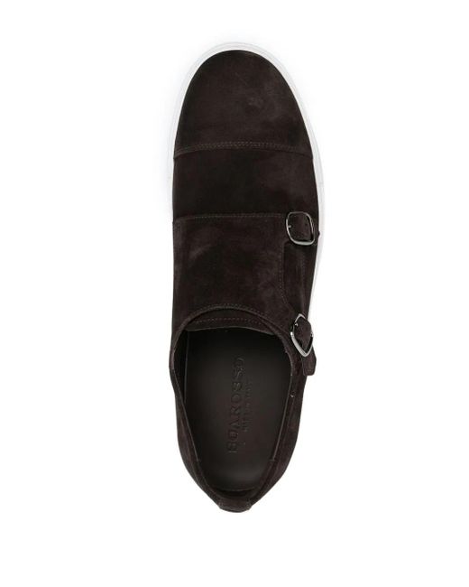Scarosso Black Fabio Buckled Sneakers for men