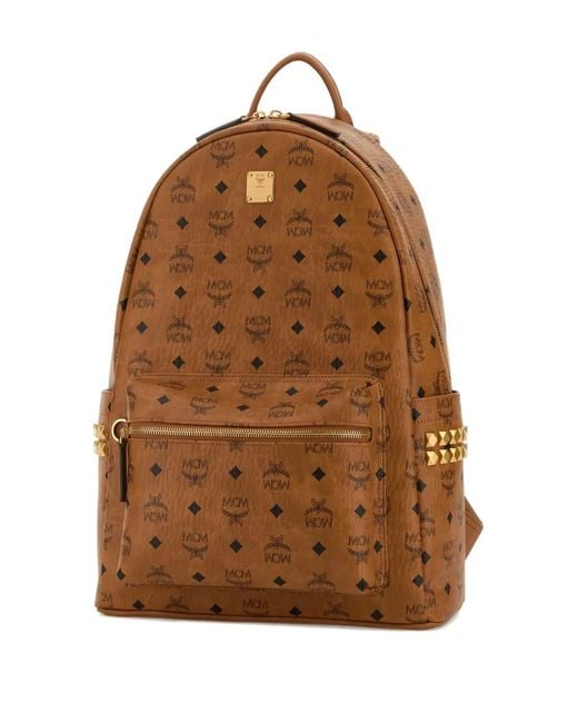 MCM Brown Medium Stark Visetos Backpack