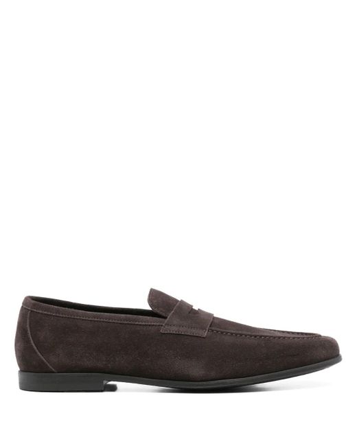 メンズ Canali スエード ローファー Gray