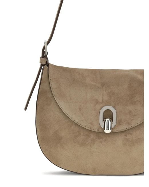 SAVETTE Metallic Small Tondo Hobo Shoulder Bag