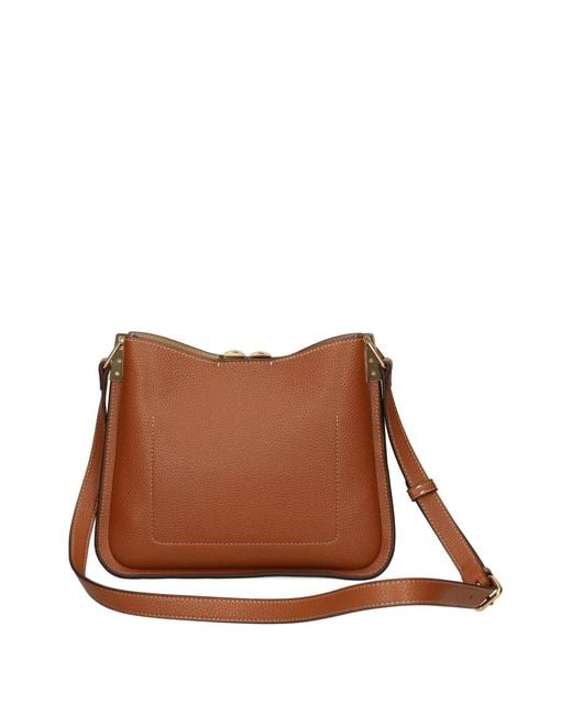 Love Moschino Brown Sac Porté Épaule À Plaque Logo