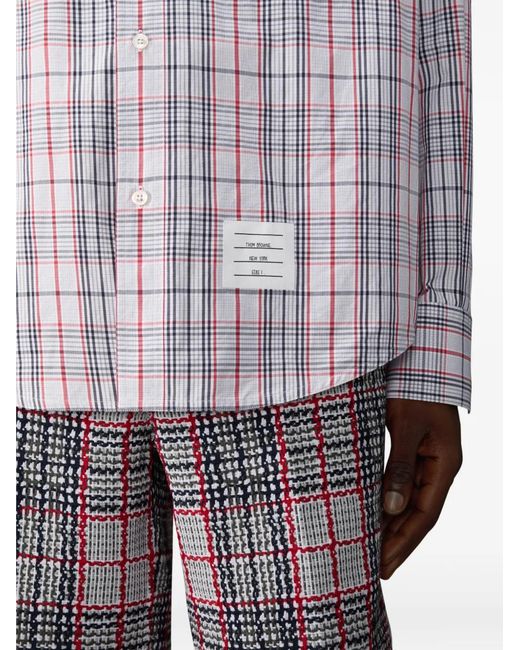 Thom Browne Geruit Overhemd in het White voor heren