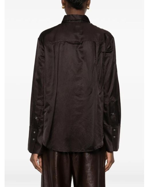 Citizens of Humanity Black Camilia Buttoned-Cuff Shirt