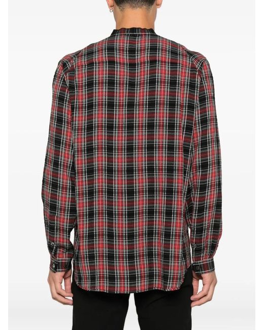 Undercover Brown Check-Pattern Shirt for men