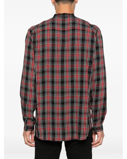 Undercover Brown Check-Pattern Shirt for men