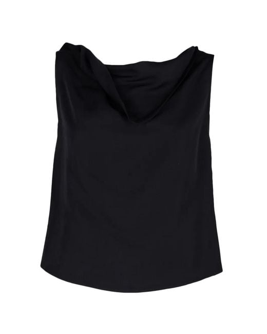 Co. Black Draped-Back Top