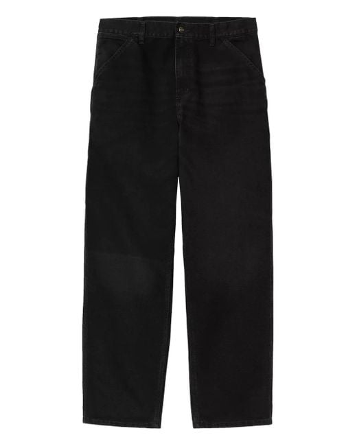 Carhartt Black Organic Cotton Wide-Leg Jeans for men