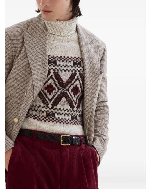 Brunello Cucinelli Flannel Blazer in het Brown voor heren