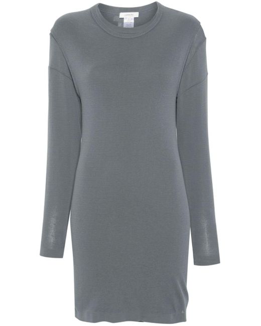 Lemaire Gray Layered Knitted Mini Dress