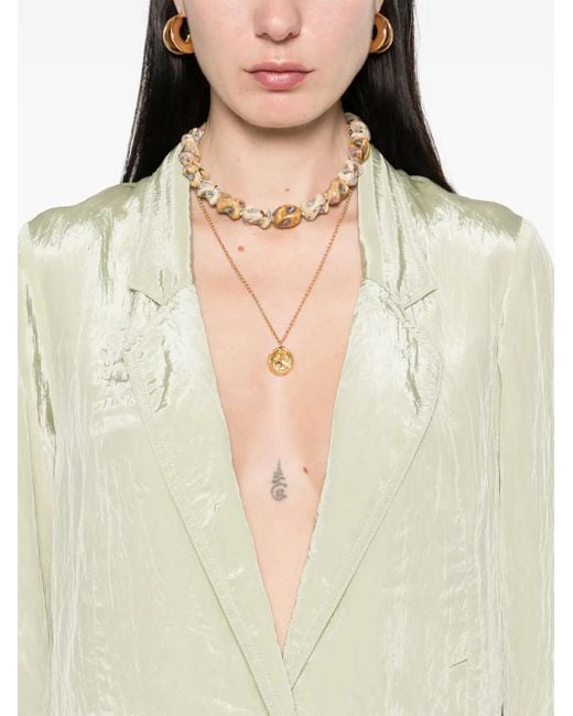 Forte Forte Green Crinkled Blazer