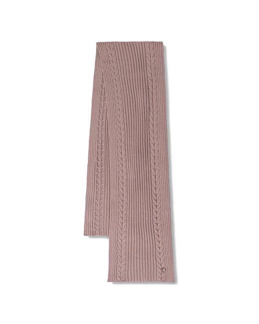Guess Multicolor Cable-Knit Ribbed Scarf
