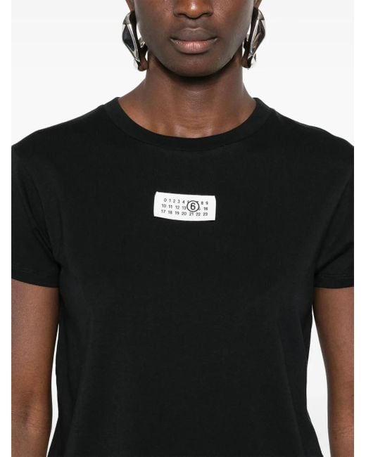 MM6 by Maison Margiela Black T-Shirt With Logo
