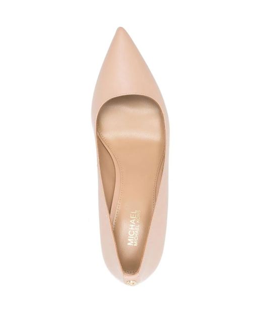 MICHAEL Michael Kors Pink 80Mm Heeled Leather Pumps