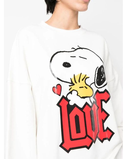 Philosophy Di Lorenzo Serafini Red Snoopy Love Cotton Sweatshirt