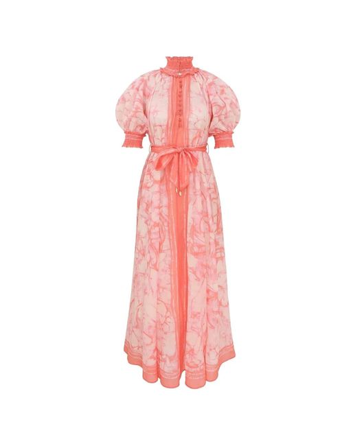 Zimmermann Pink Indra Maxi Dress