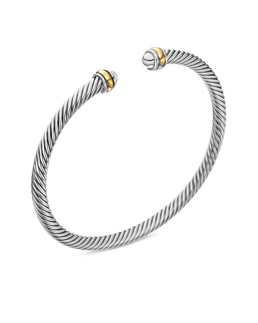 David Yurman Multicolor 14Kt And Sterling Classic Cable Bracelet (5Mm)
