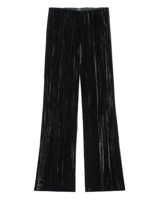 Rails Black Brissa Crushed-Velvet Trousers