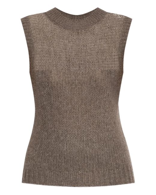 Lisa Yang Gray The Darcia Top